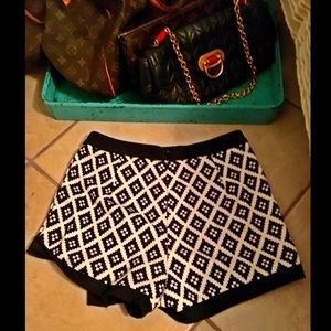 Charlotte Russe Skirts - Black & White Mini Skort Charlotte Russe Skirts - Black & White Mini Skort